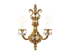 VICTORIA 1975/A2-SH - Anticque Brass wall light with Schoeler crystals _ Possoni Illuminazione